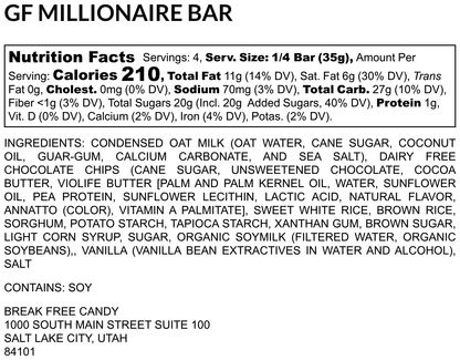 Vegan GF Millionaire Bar